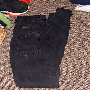 Forever 21 Black jeans with one hole!